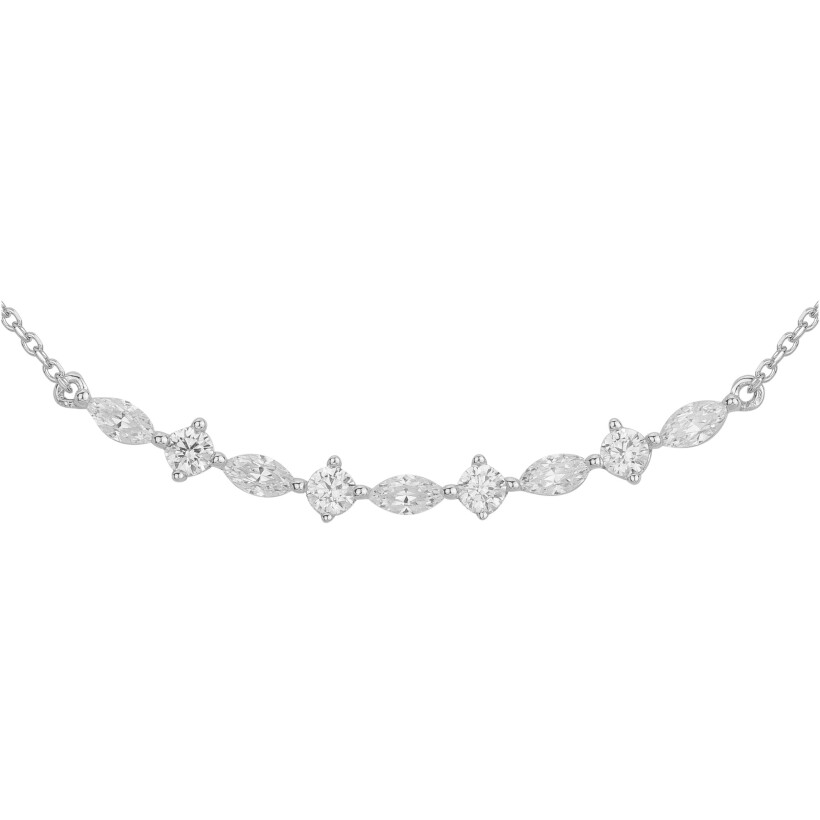 Collier en argent et oxydes de zirconium