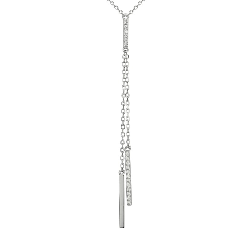 Collier en argent et oxydes de zirconium