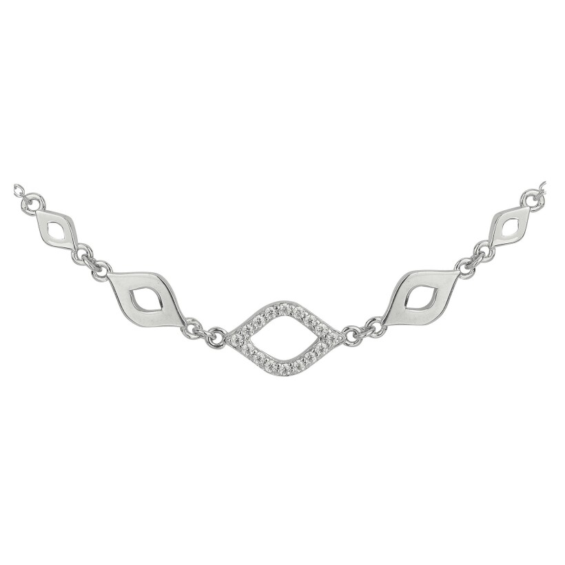 Collier en argent et oxydes de zirconium