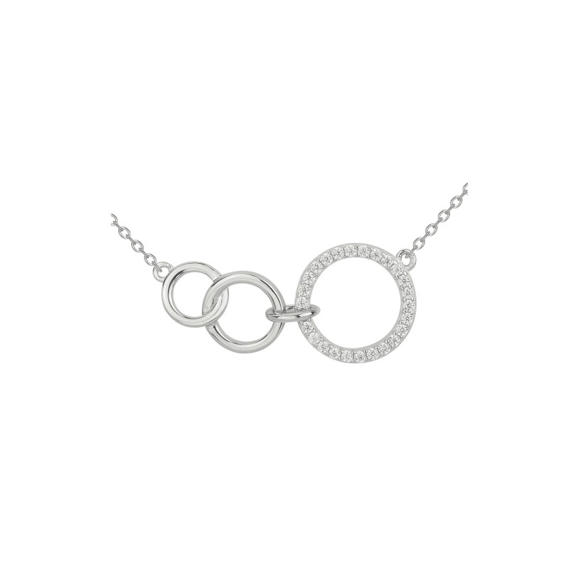 Collier en argent et oxydes de zirconium