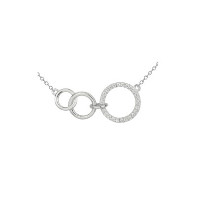 Collier en argent et oxydes de zirconium