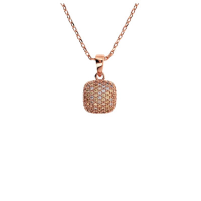 Collier Bronzallure en métal doré rose à l'or fin 18 carats