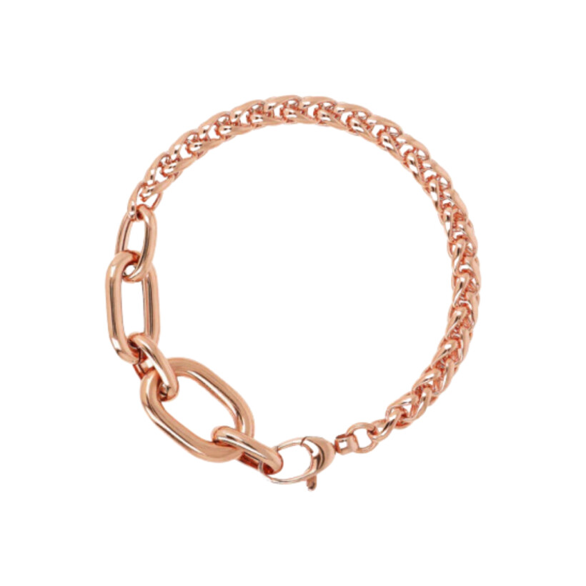 Bracelet Bronzallure en métal doré rose à l'or fin 18 carats