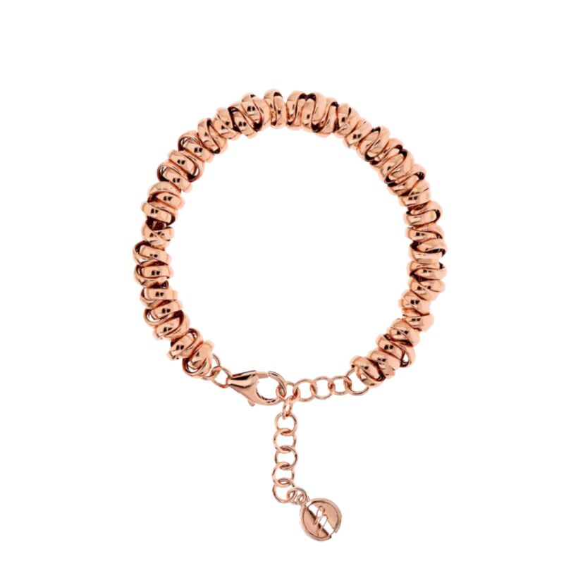 Bracelet Bronzallure en métal doré rose à l'or fin 18 carats