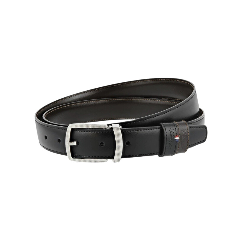 Ceinture S.T. Dupont cuir réversible, boucle finition palladium