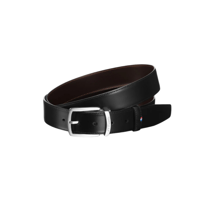 Ceinture S.T. Dupont cuir réversible, boucle finition palladium