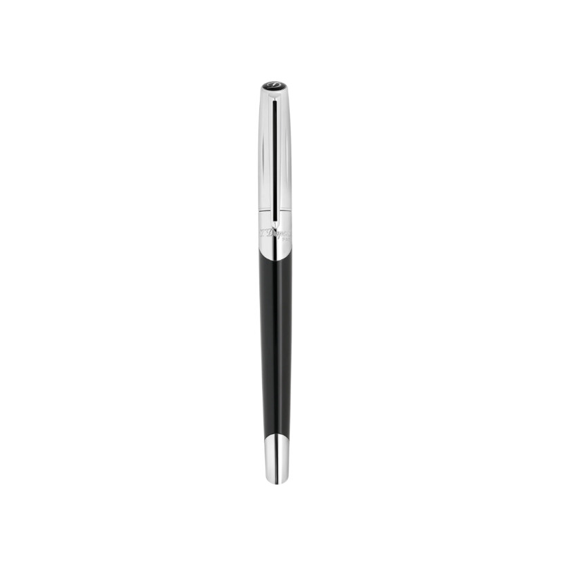 Stylo roller S.T. Dupont Défi Millenium en laque noire brillante et finition chrome