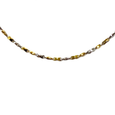 Collier en argent et argent plaqué or jaune