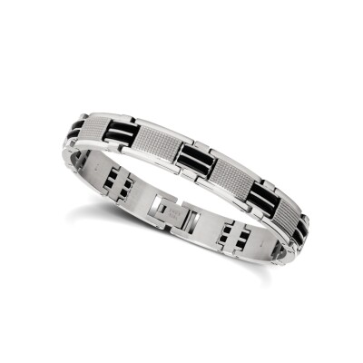 Bracelet en acier et insert silicone