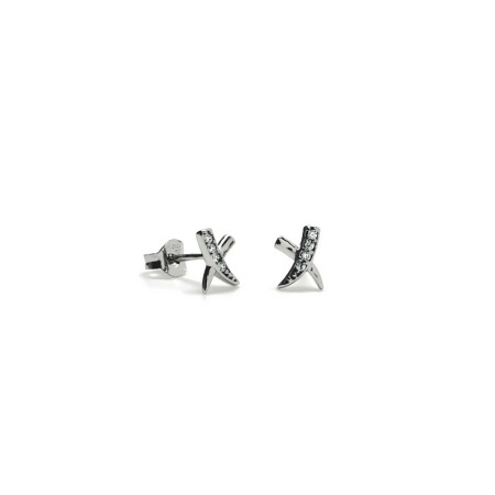 Boucles d'oreilles en argent et oxydes de zirconium