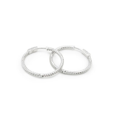 Boucles d'oreilles en argent et oxydes de zirconium