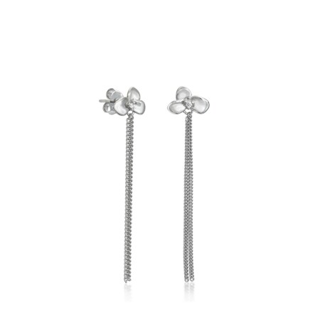 Boucles d'oreilles en argent et oxydes de zirconium