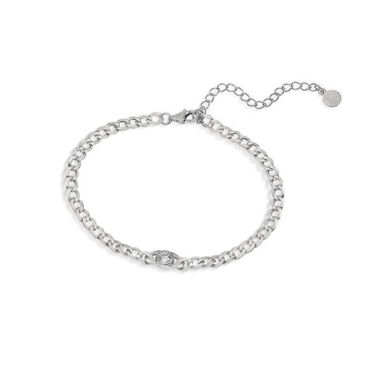 Bracelet en argent et oxydes de zirconium