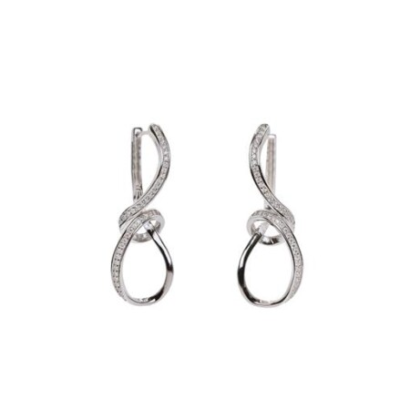 Boucles d'oreilles en argent et oxydes de zirconium