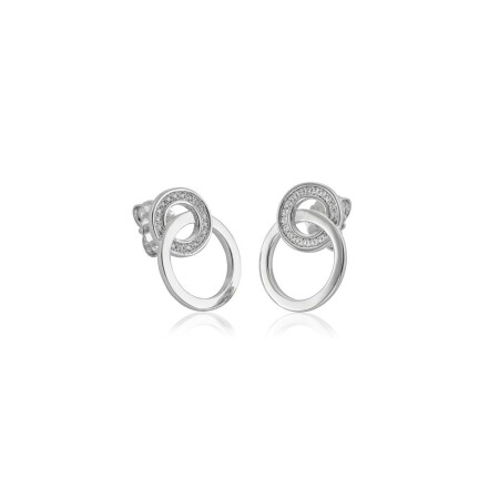 Boucles d'oreilles en argent et oxydes de zirconium