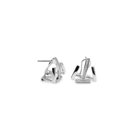 Boucles d'oreilles en argent et oxydes de zirconium