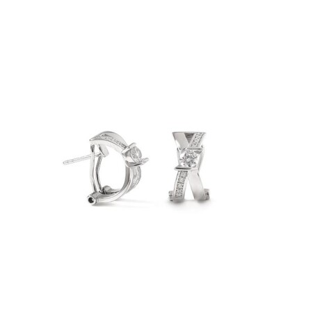 Boucles d'oreilles en argent et oxydes de zirconium