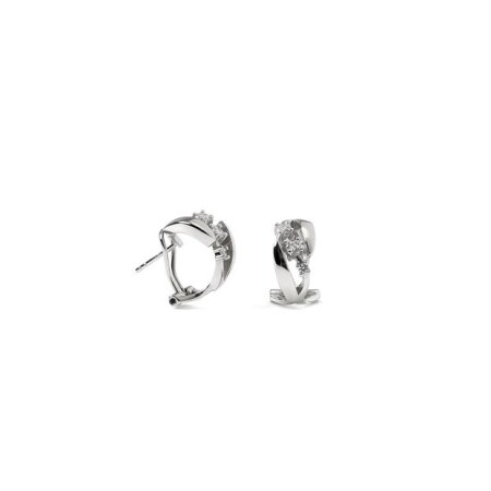 Boucles d'oreilles en argent et oxydes de zirconium