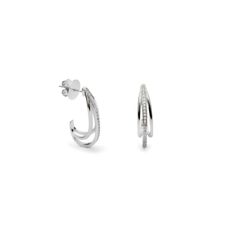 Boucles d'oreilles en argent et oxydes de zirconium