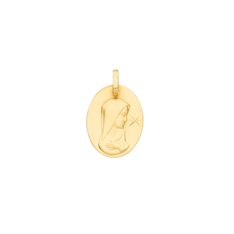 Médaille Vierge en or jaune