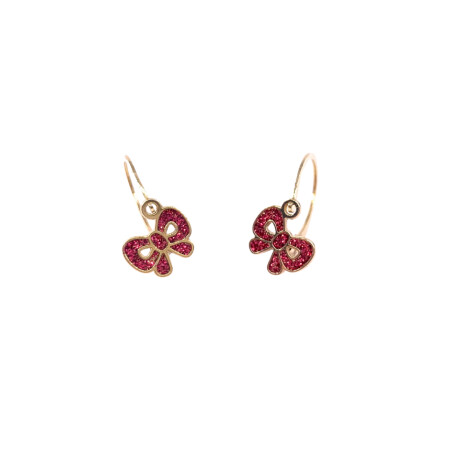 Boucles d'oreilles brisures en or jaune motif flot