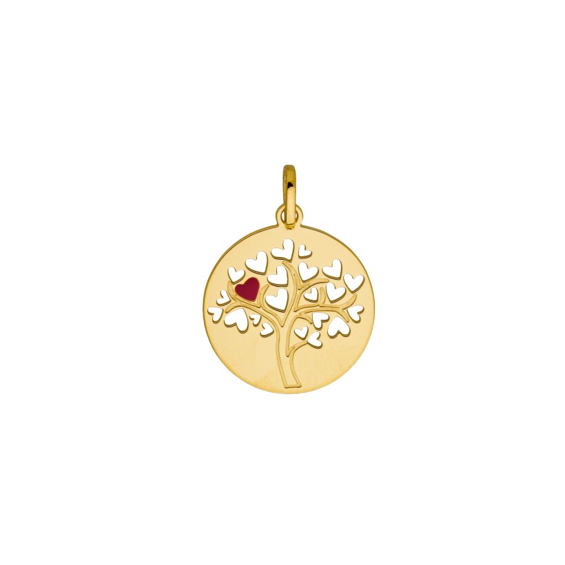 Médaille en or jaune arbre de vie