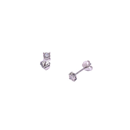 Boucles d'oreilles en or blanc et diamants