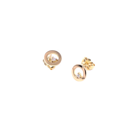 Boucles d'oreilles en or jaune et diamants