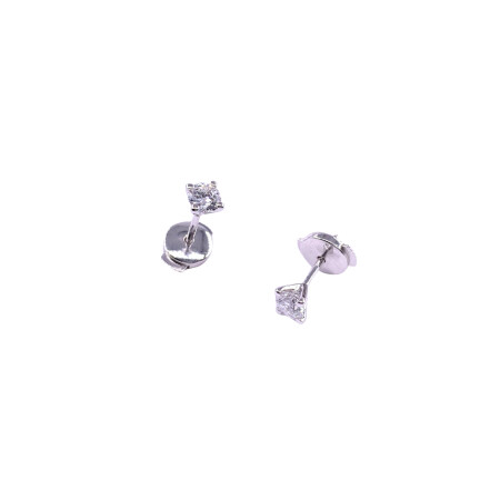 Boucles d'oreilles en or blanc et diamants