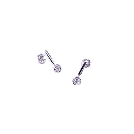 Boucles d'oreilles en or blanc et diamants