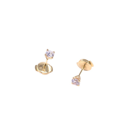 Boucles d'oreilles en or jaune et diamants