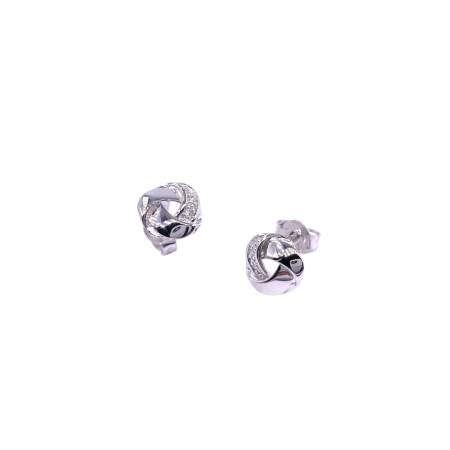 Boucles d'oreilles en or blanc et diamants