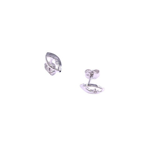 Boucles d'oreilles en or blanc et diamants