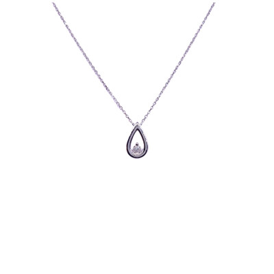 Collier en or blanc et diamant