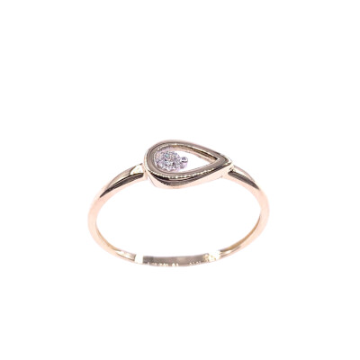 Bague en or jaune et diamant