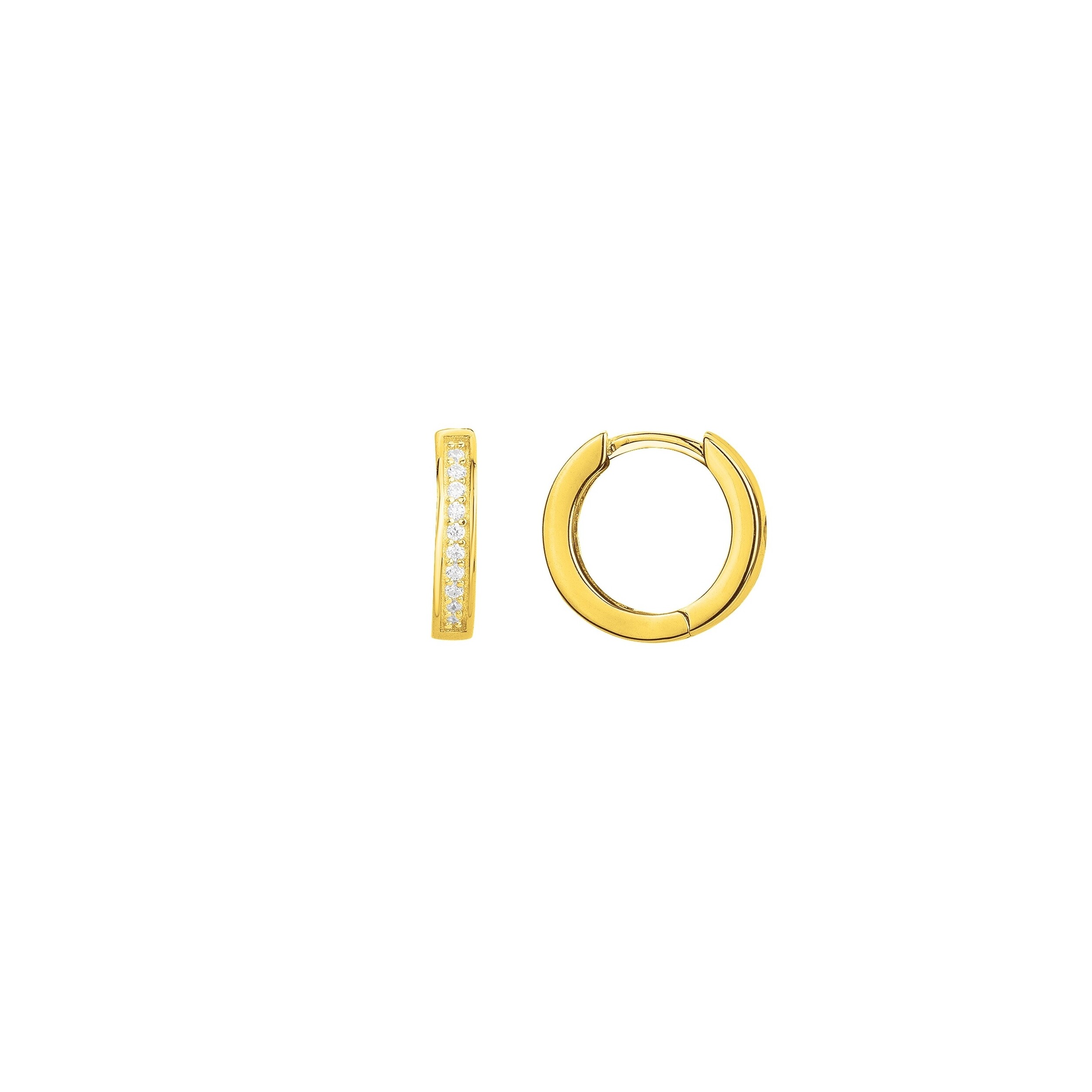 Boucles d'oreilles en plaqué or et oxyde de zirconium