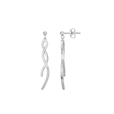 Boucles d'oreilles en argent et oxydes de zirconium