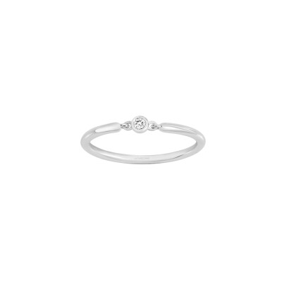 Bague La Garçonne en argent et diamant
