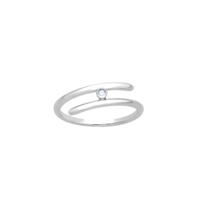 Bague La Garçonne en argent et diamant