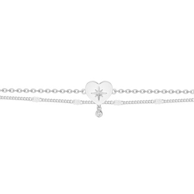 Bracelet La Garçonne en argent et diamant