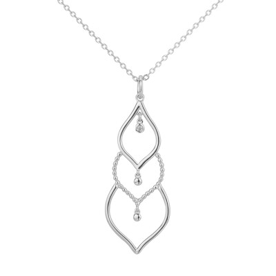 Collier La Garçonne en argent et diamant