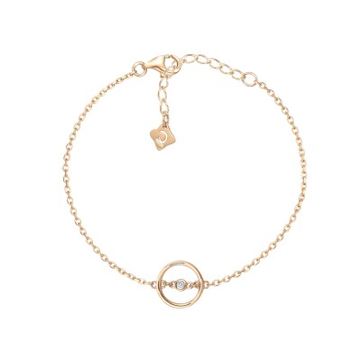 Bracelet La Garçonne en plaqué or et diamant