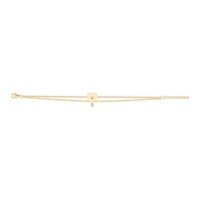 Bracelet La Garçonne en plaqué or et diamant