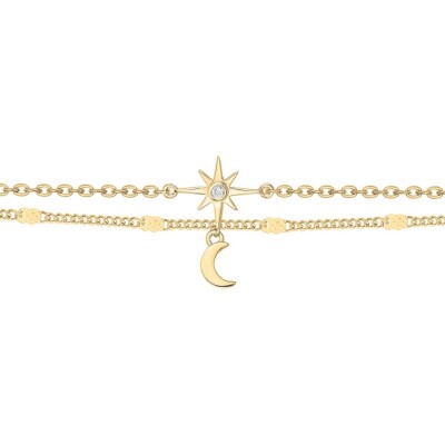 Bracelet La Garçonne en plaqué or et diamant