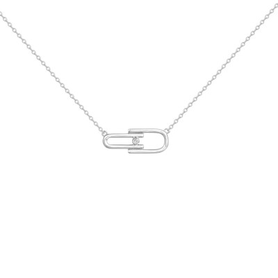 Collier La Garçonne en argent et diamant