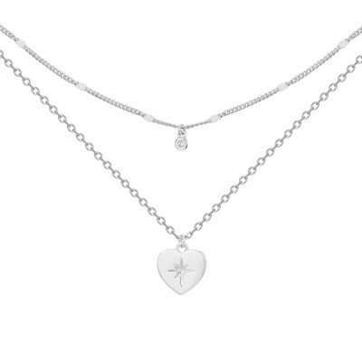Collier La Garçonne en argent et diamant