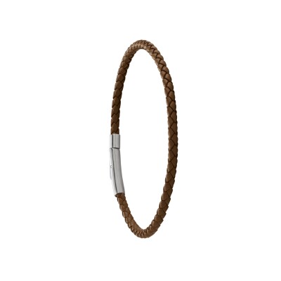 Bracelet en cuir et acier