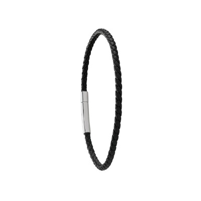 Bracelet en cuir et acier