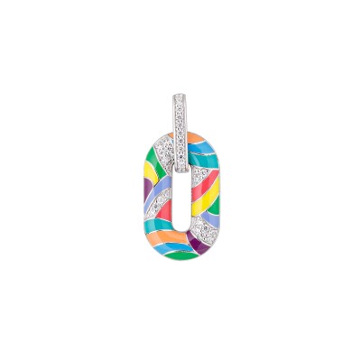 Pendentif Una Storia en argent laqué