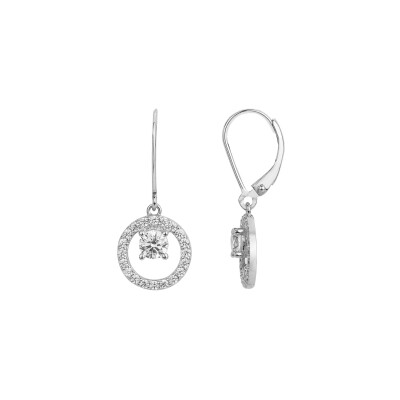 Boucles d'oreilles en argent et oxyde de zirconium